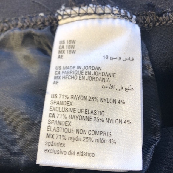 STYLE & CO Black ELASTIC WAIST PULL UP Pants 18 W INSEAM 27 1/4" STRETCH - Picture 8 of 16
